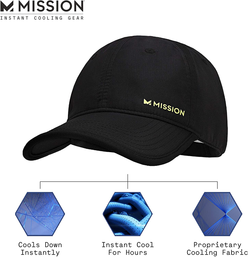 MISSION Cooling Performance Hat- Unisex Baseball Cap, Cools When Wet