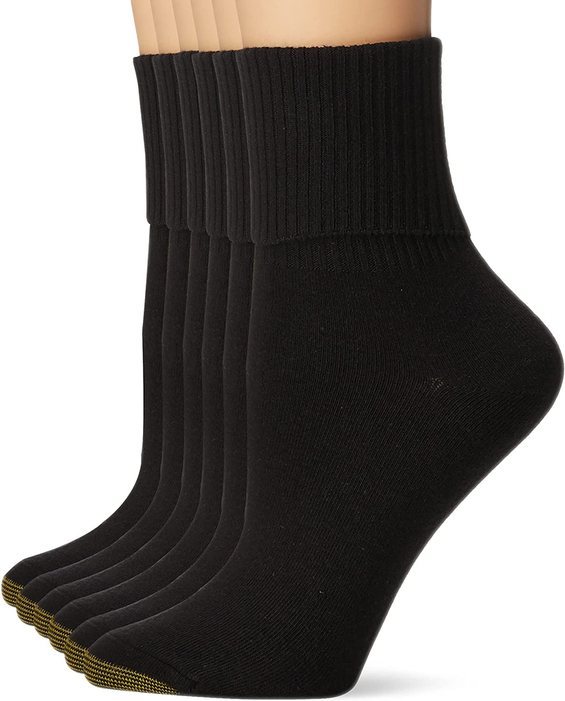 Gold Toe Women's Classic Turn Cuff Socks, Multipairs