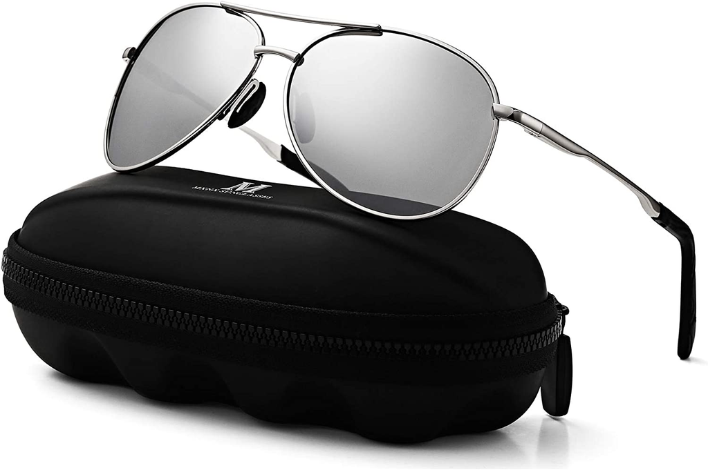 Men's Aviator Sunglasses - Polarized - UV Protection & Lightweight