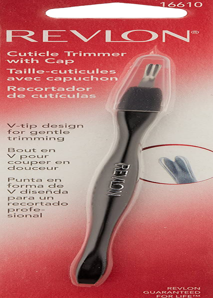 Revlon Cuticle Trimmer with Cap, Contoured V-Shaped Cuticle Remover