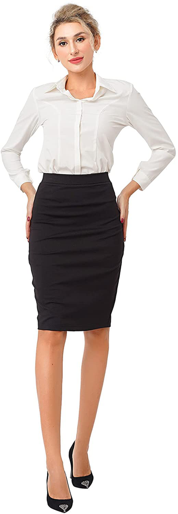 Marycrafts Women's Work Office Business Pencil Skirt