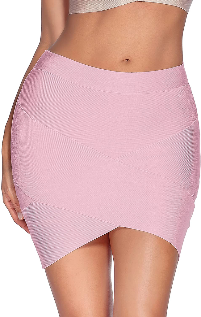meilun Women's Rayon Bandage Bodycon Mini Skirt