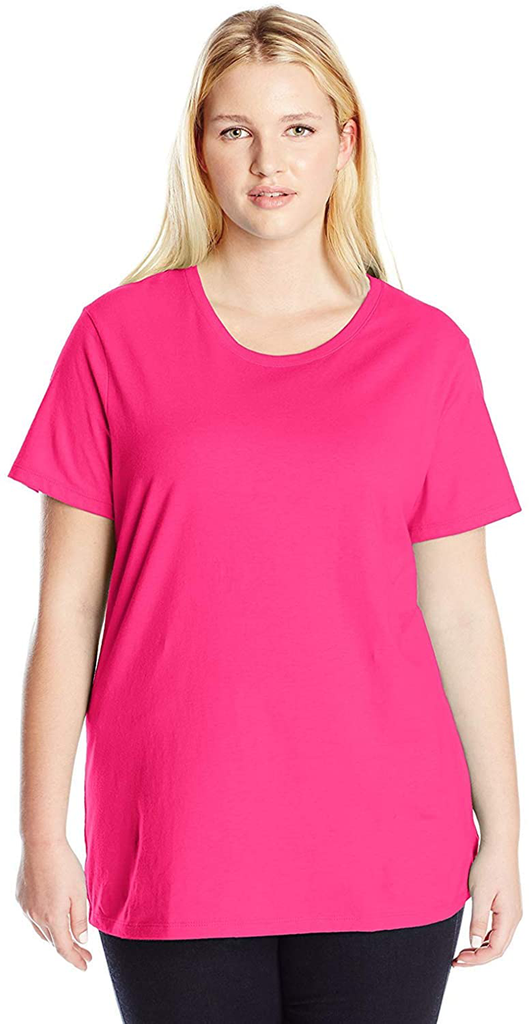 JUST MY SIZE Women's Plus-Size Short Sleeve Crew Neck Tee