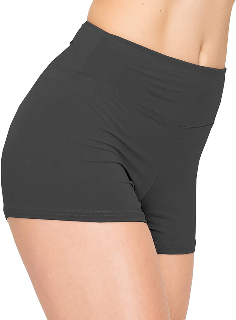 ALWAYS Women Workout Yoga Shorts - Premium Buttery Soft Solid Stretch Cheerleader Running Dance Volleyball Short Pants