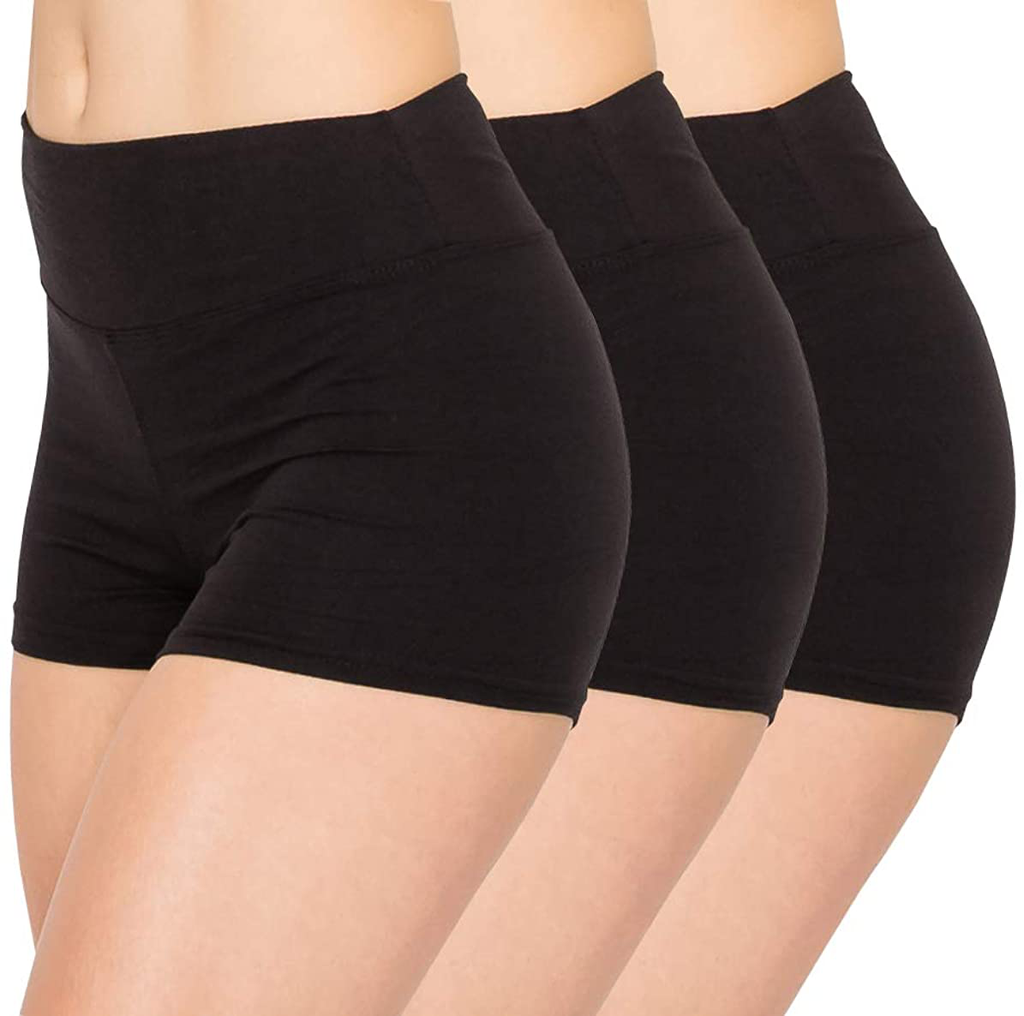 ALWAYS Women Workout Yoga Shorts - Premium Buttery Soft Solid Stretch Cheerleader Running Dance Volleyball Short Pants