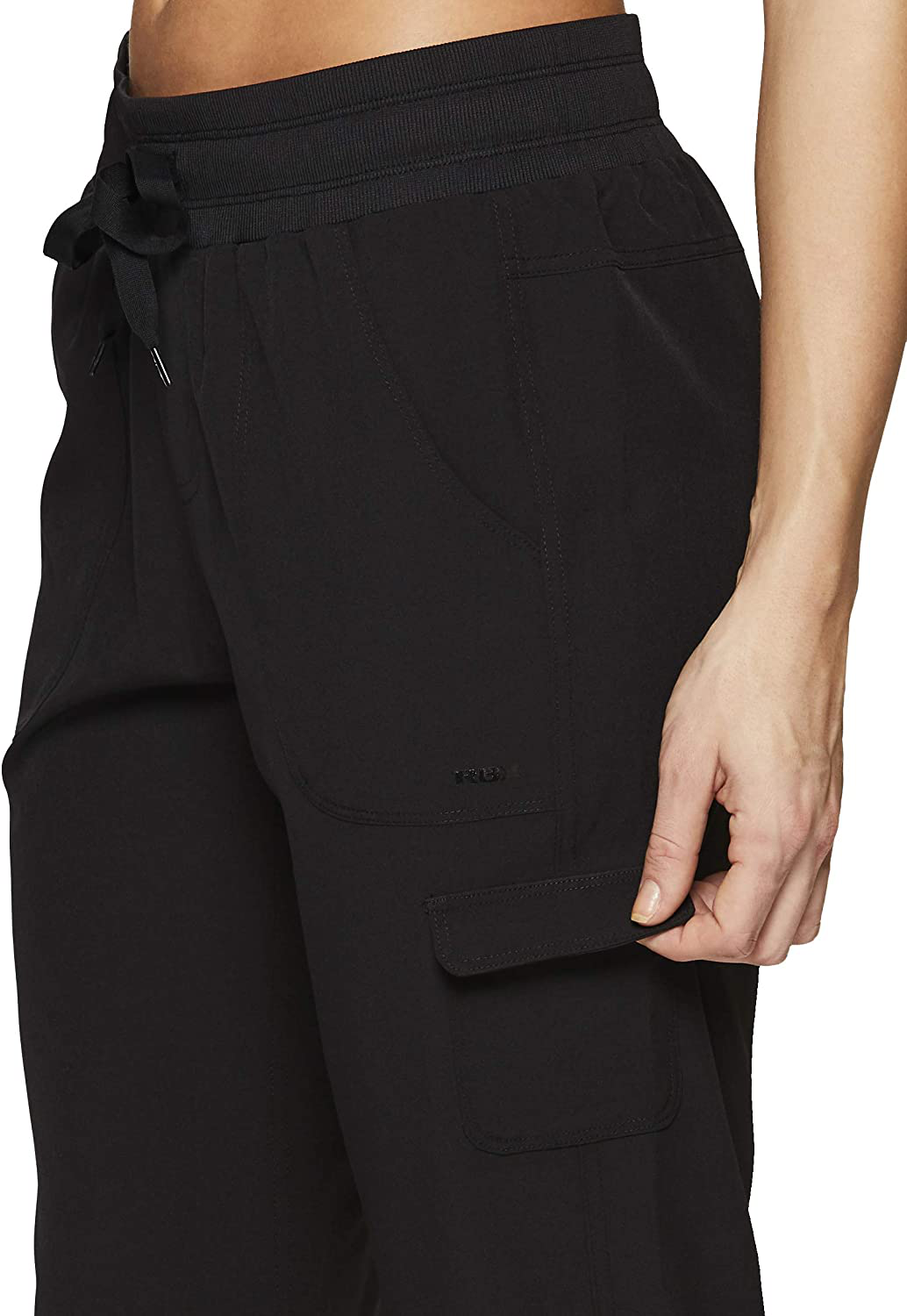  RBX Active Women's Stretch Woven Lightweight Drawstring Cargo  Capri Pant Brick XS : Clothing, Shoes & Jewelry