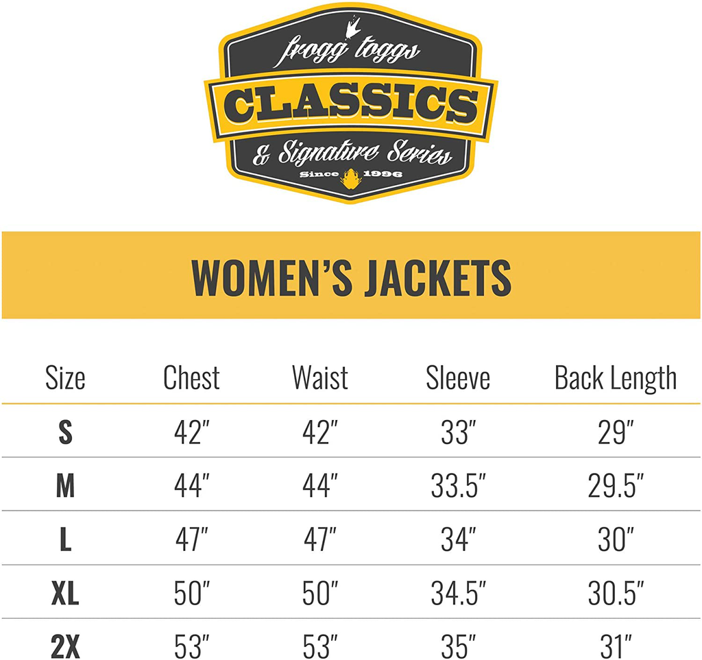 FROGG TOGGS Women's Classic Pro Action Waterproof Breathable Rain Jacket