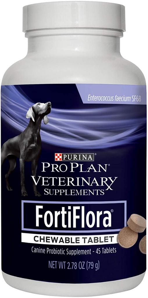 Purina FortiFlora Probiotics for Dogs, Pro Plan Veterinary Supplements Powder or Chewable Probiotic Dog Supplement