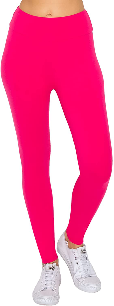 GLASS TWO High Waisted Leggings – Women's Yoga Active Workout Running Sports Casual Stretch Elastic Waist Slim Pants