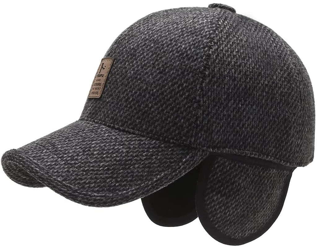 Men's Winter Hat with Visor & Earflaps