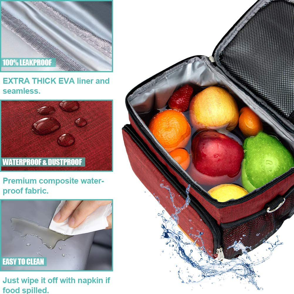 Lunch Bag For Men Women, Large Lunch Tote Bag, Insulated Lunch Bag For  Work, Leak Proof Lunch Box Freezable Cooler Bag 