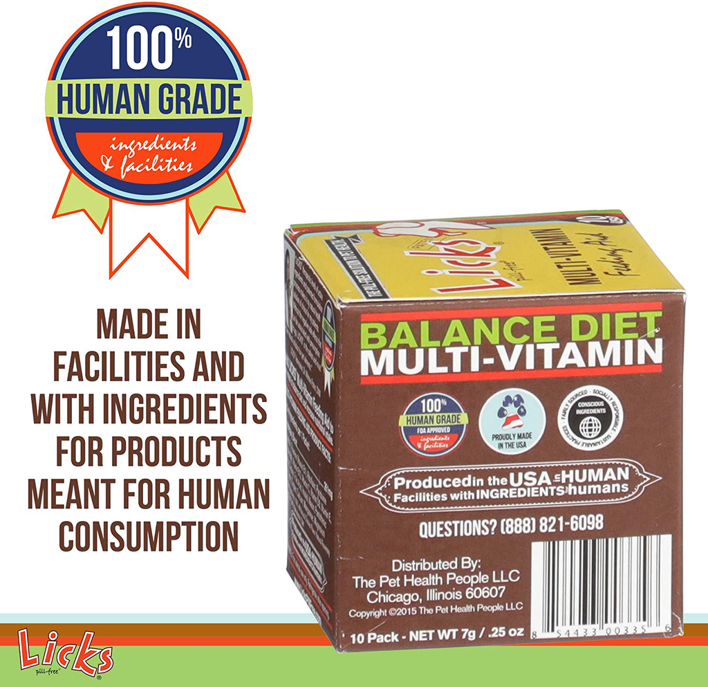 Licks Dog Multi-Vitamin Supplements - 10-use