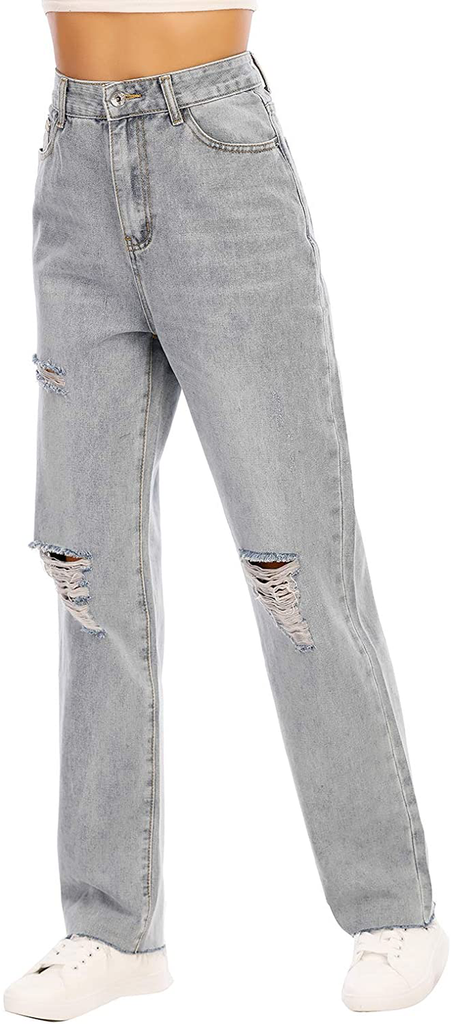 Nother Women's Jeans Straight Leg Ripped Fashion Casual Trousers