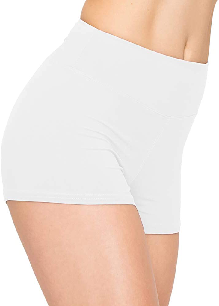 ALWAYS Women Workout Yoga Shorts - Premium Buttery Soft Solid Stretch Cheerleader Running Dance Volleyball Short Pants