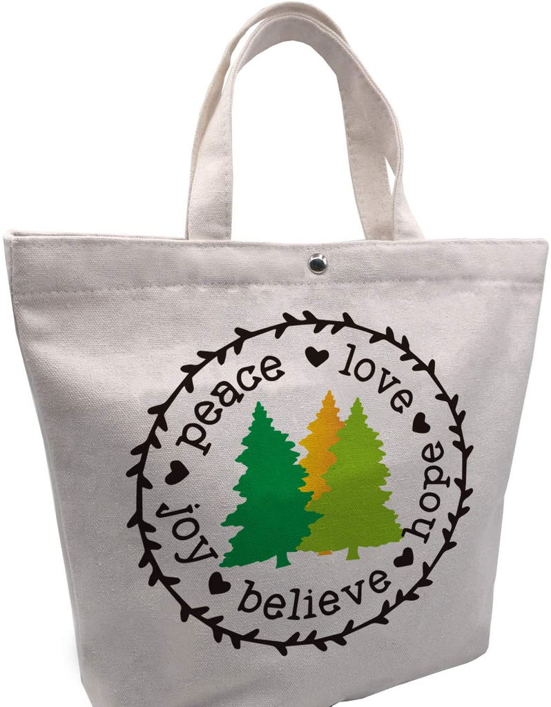 Inspirational Peace Love hope believe joy Lunch Bag Box Holiday Anniversary Christmas Gift for Women, Friends, Girls, Daughter