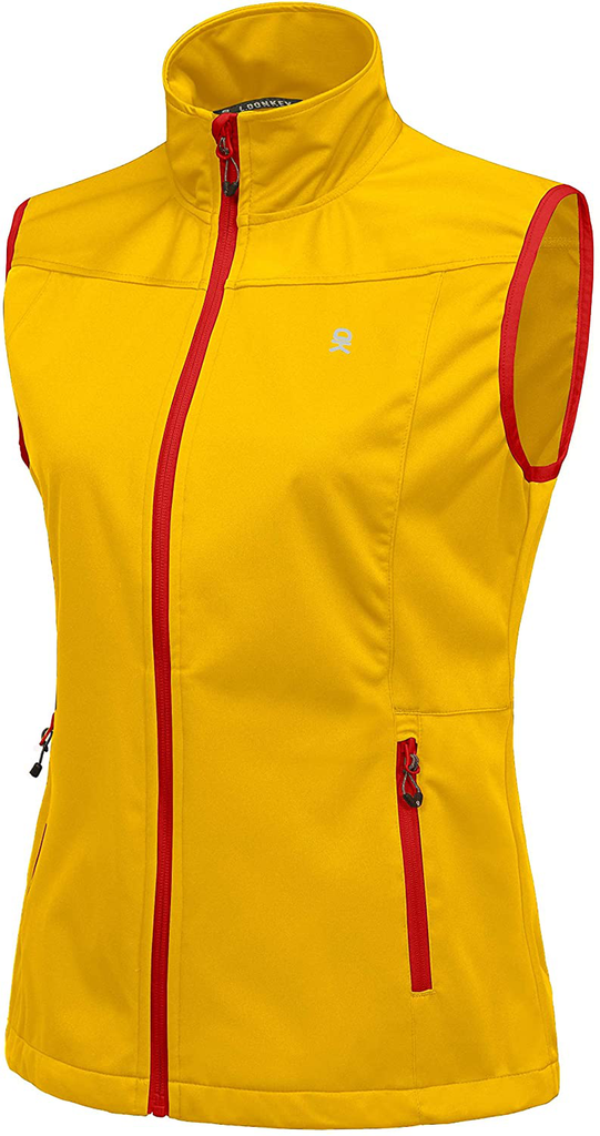 Little Donkey Andy Women's Lightweight Softshell Vest, Windproof Sleeveless Jacket for Running Hiking Travel