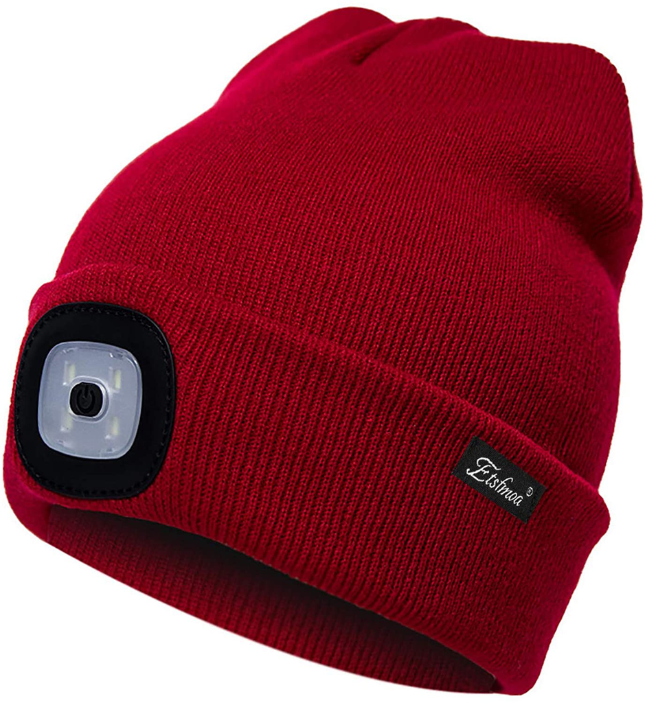 Etsfmoa Unisex Beanie Hat with the Light Gifts for Men Dad Father USB Rechargeable Caps