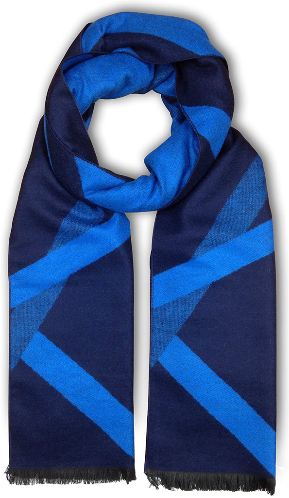 Bleu Nero Luxurious Winter Scarf Premium Cashmere Feel Unique Design Selection