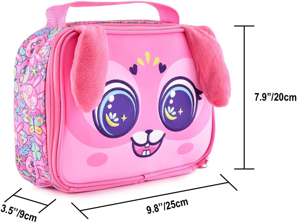 SOFAB Tiny Lunch Bag for kids - Insulated Reusable Meal Container Box for Girls and Boys (Flower)