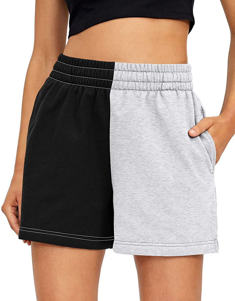 AUTOMET Womens Shorts Casual Summer Drawstring Comfy Sweat Shorts Elastic High Waist Running Shorts Yoga Shorts