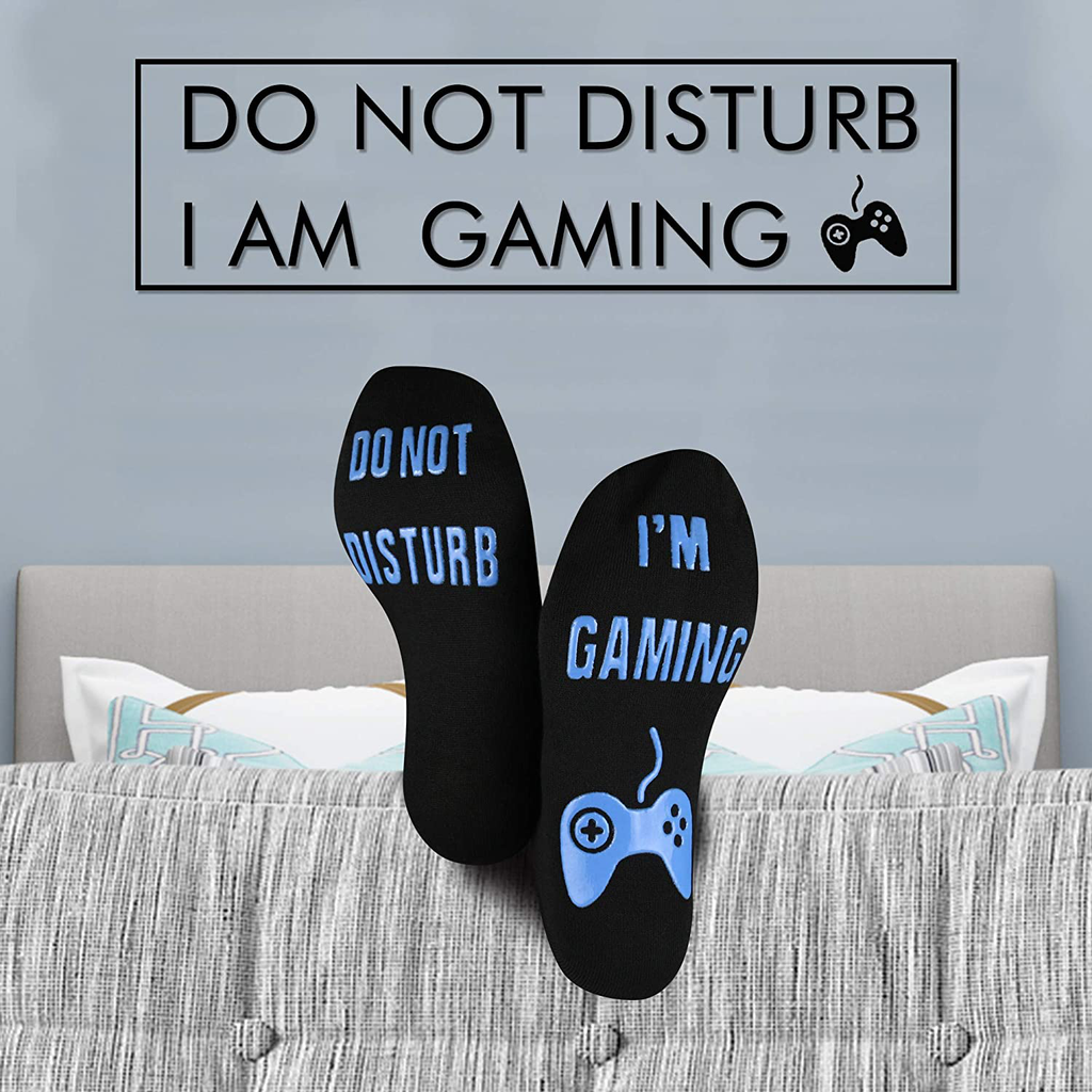 Gaming Socks I Am Busy Gaming Do Not Disturb Gamer Funny Gifts Ideas for Boys,Men,Gamer,Teen,Brother,Husband,Dad,Boyfriend