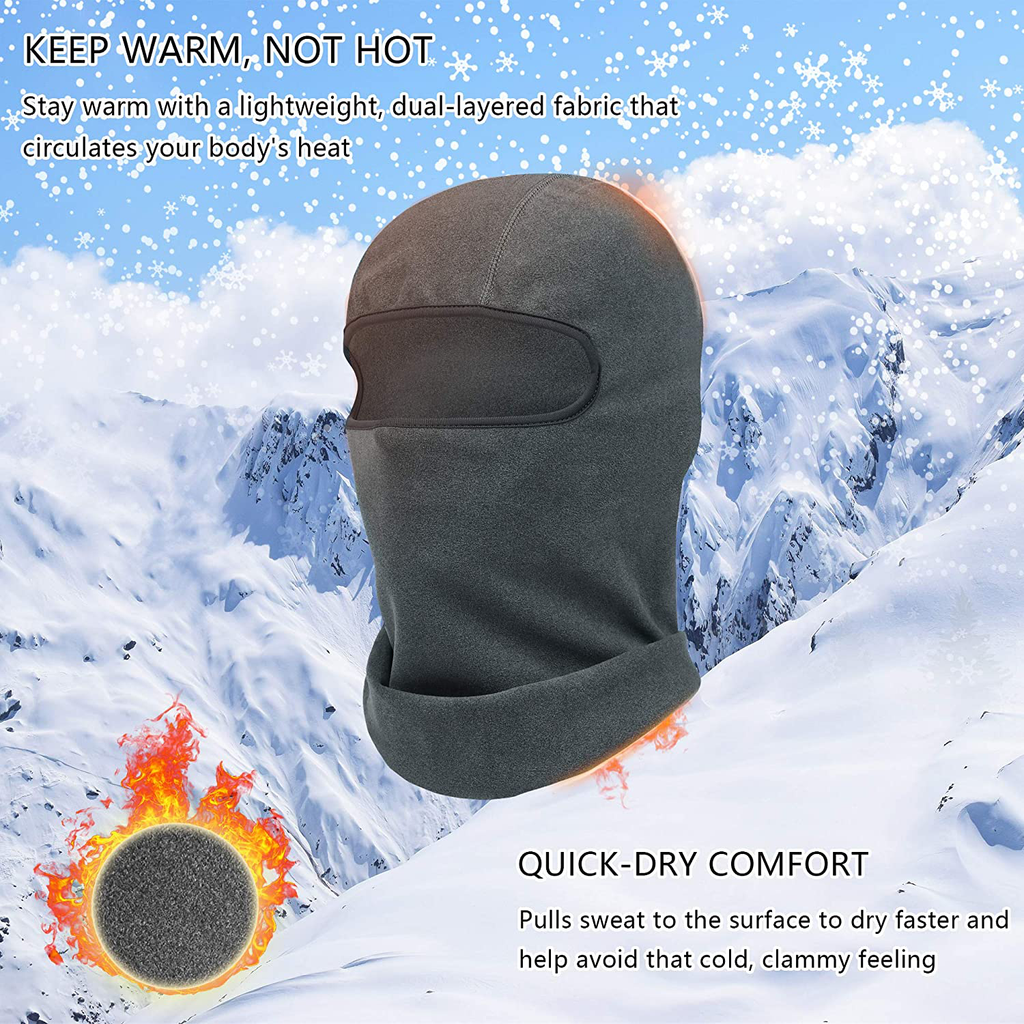 Ski Mask Balaclava Hood Eyes Only Men Thermal Fleece Full Face Head Cover Women