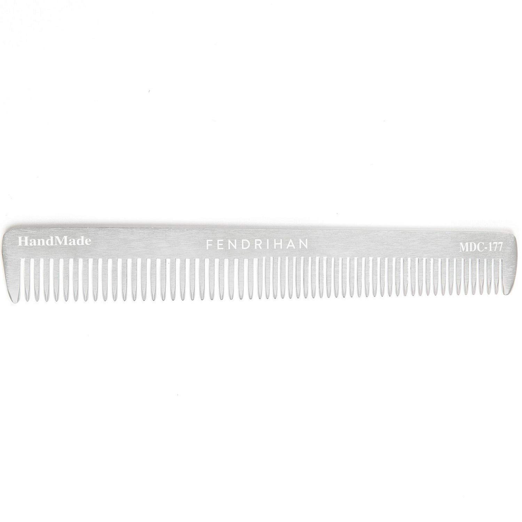Fendrihan Sturdy Metal Double Tooth Barber Grooming and Dressing Comb (6.8 Inches)