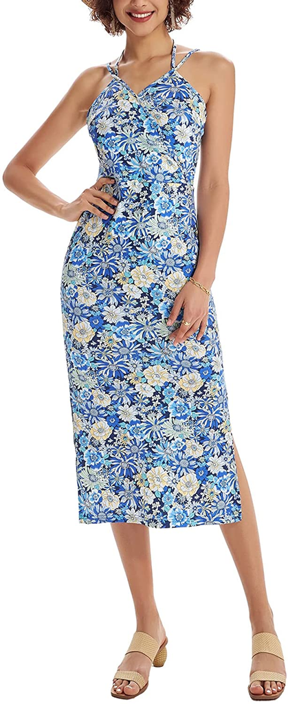 Women's Casual Sleeveless Floral Print Dress