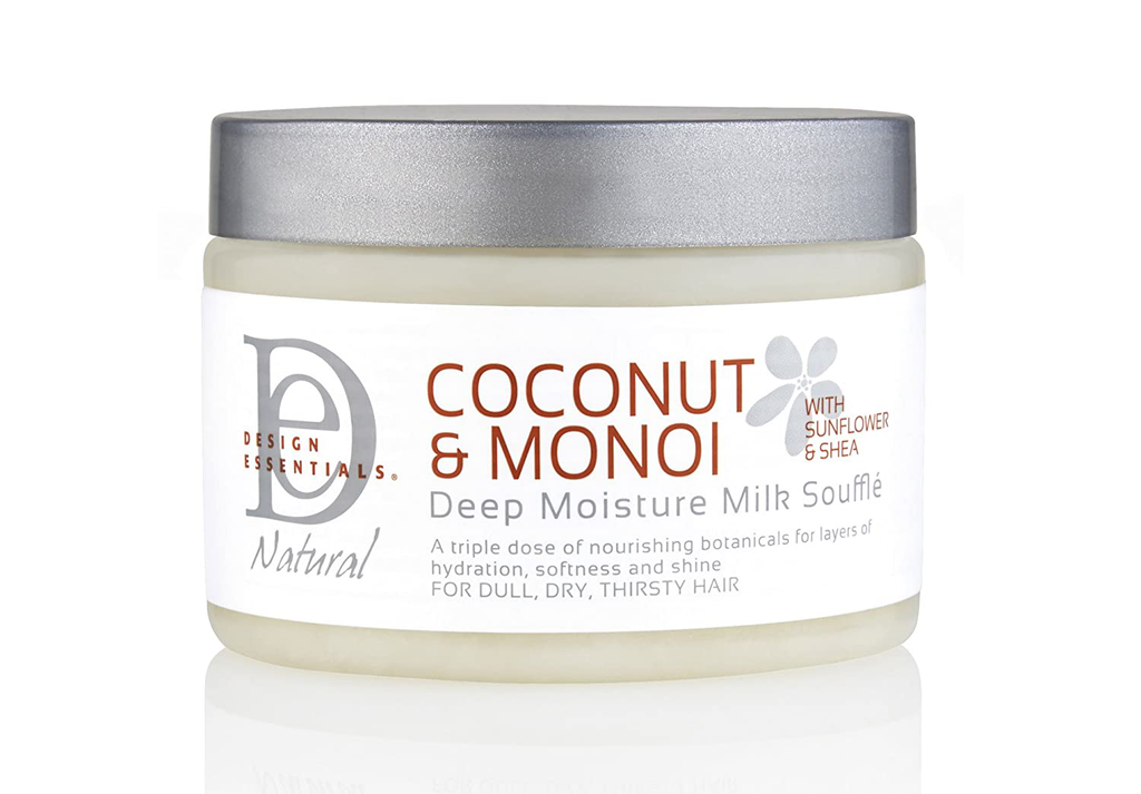 Design Essentials Deep Moisture Milk Souffle for Dull, Dry & Thirsty Hair - Coconut & Monoi Collection - 12 Oz