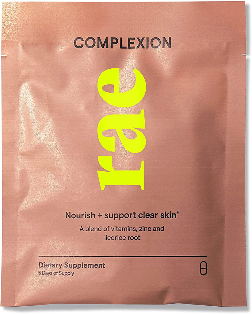 Rae Complexion Capsules - Healthy Clear Skin Supplement for Women with Willow Bark Extract and Vitamins A, C and E - Vegan, Gluten Free, Non GMO - 5 Day Supply