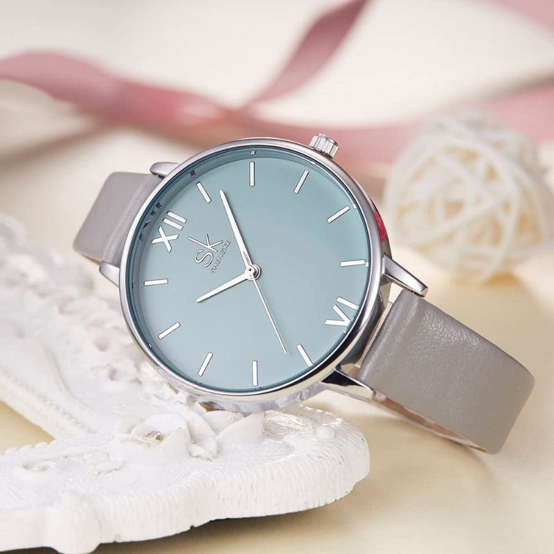 Leather Band Luxury Quartz Watches for Women