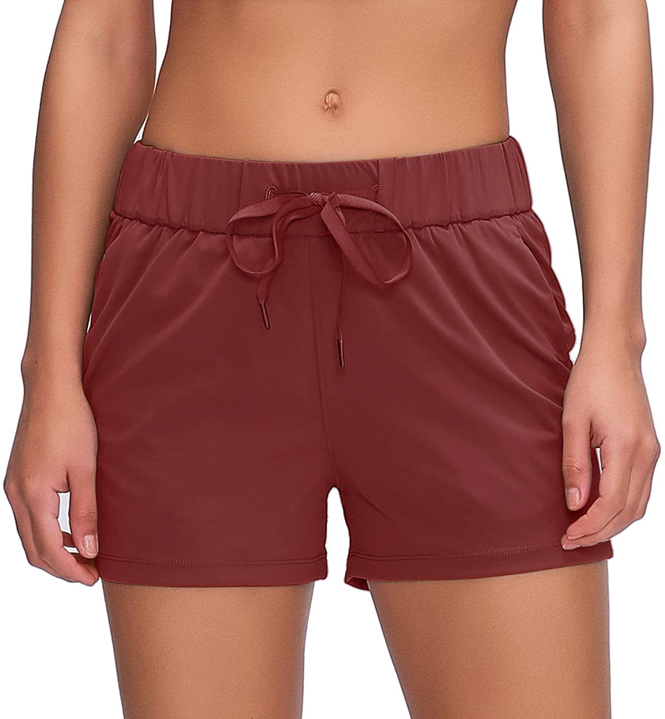 Willit Women's Yoga Lounge Shorts Hiking Active Running Workout Shorts Comfy Travel Casual Shorts with Pockets 2.5"