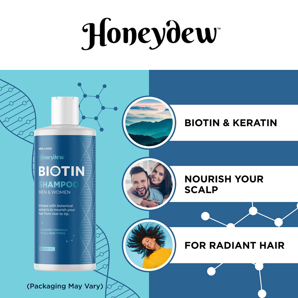 Biotin Hair Shampoo for Thinning Hair - Volumizing Biotin Shampoo for Men and Womens Hair Moisturizer - Sulfate Free Shampoo with Biotin and Moisturizing Shampoo for Dry Hair over 95% Natural Derived