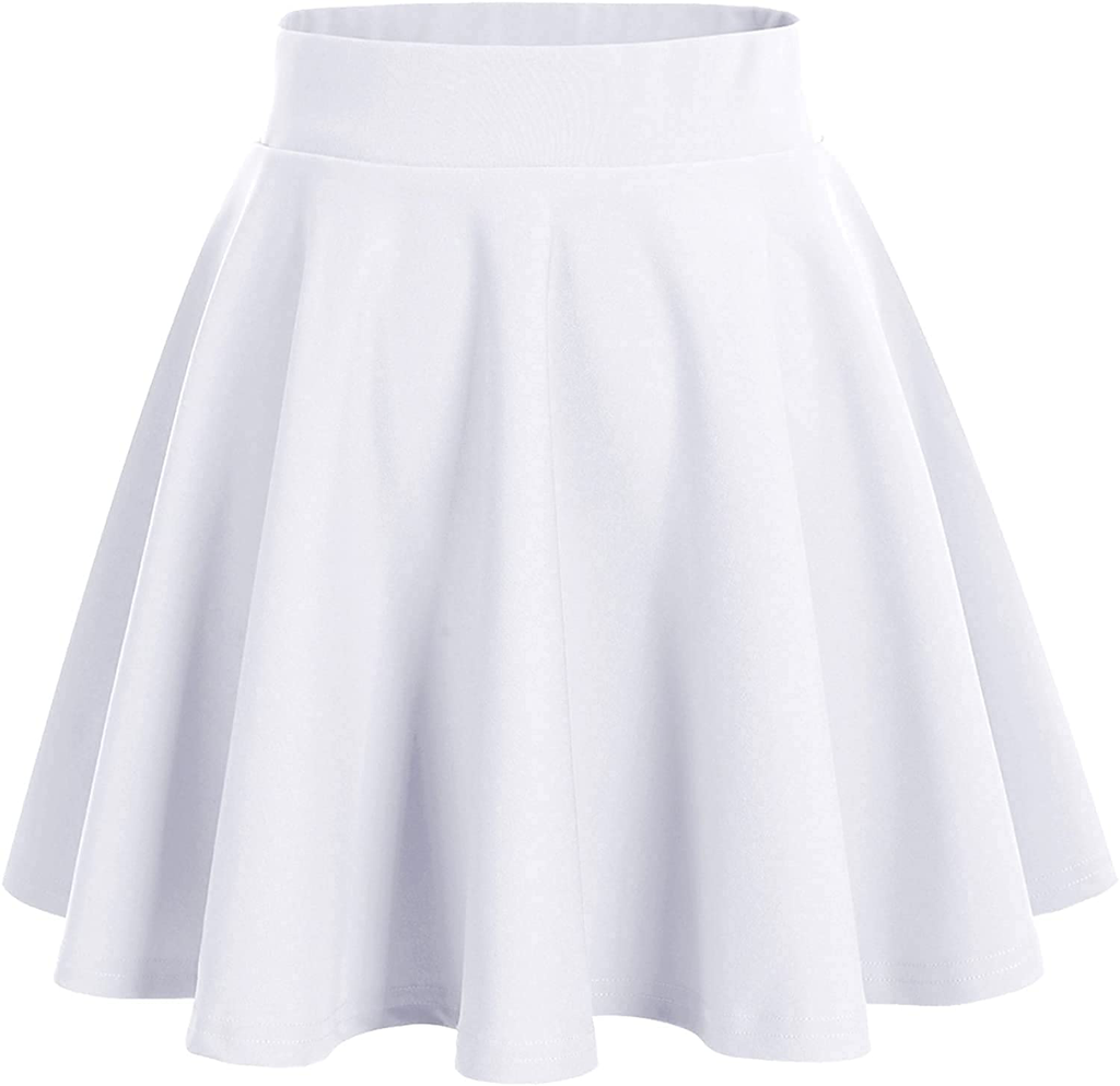 DRESSTELLS Skirt for Women Mini Skirts Versatile A-line Basic Stretchy Flared Skater Skirt