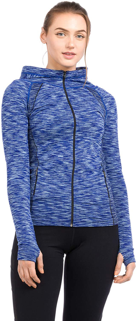 Epic MMA Gear Yoga Jacket - Women Athletic Zip up Jacket - Burnout Light Weight Soft Fleece - Hooded Sweatshirt