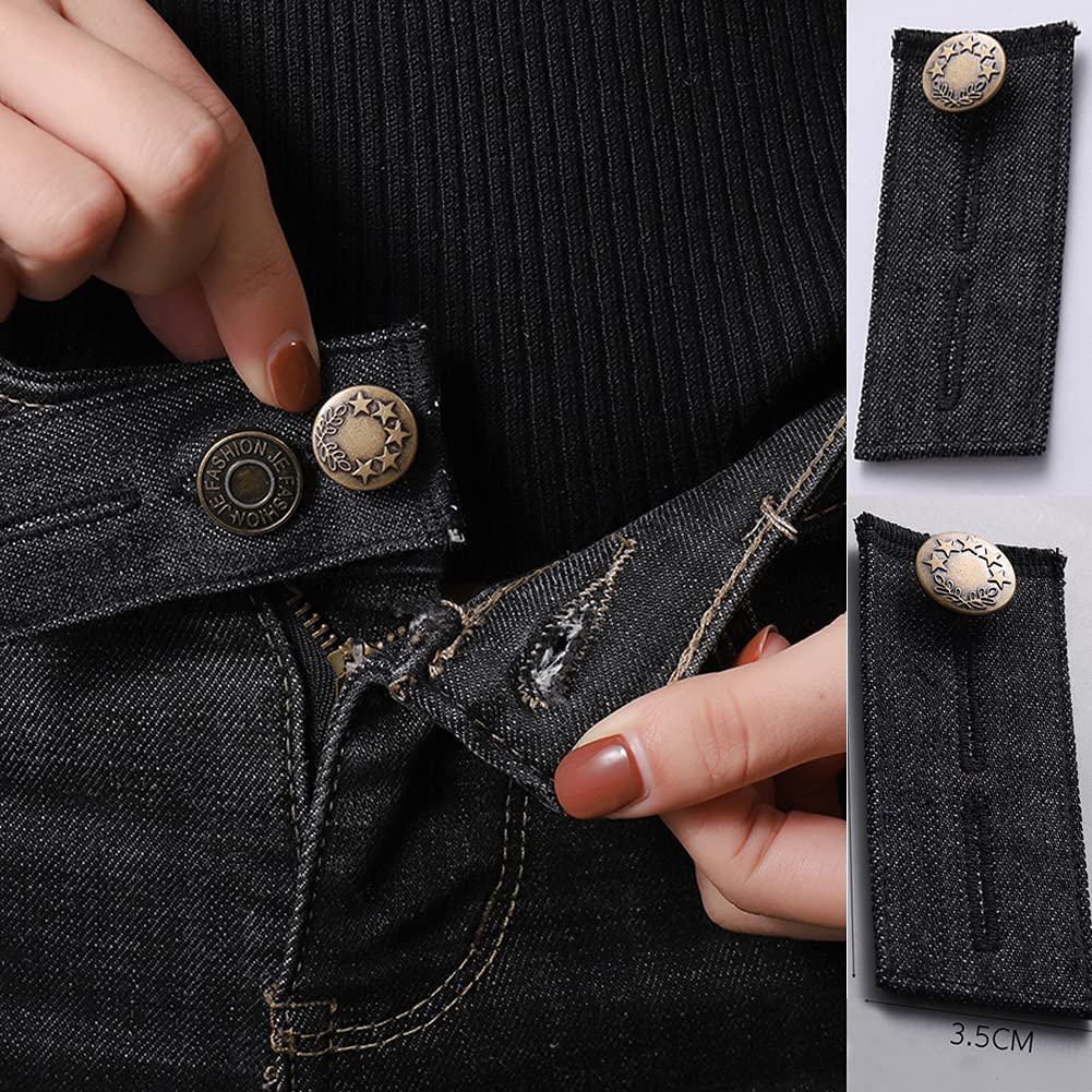 1pc Belt Extender Pants Button Extender Denim Material High Quality Metal  Buttons 2 Button Holes Jeans Button Extender Random Delivery Ideal Choice  For Gifts - Jewelry & Accessories - Temu