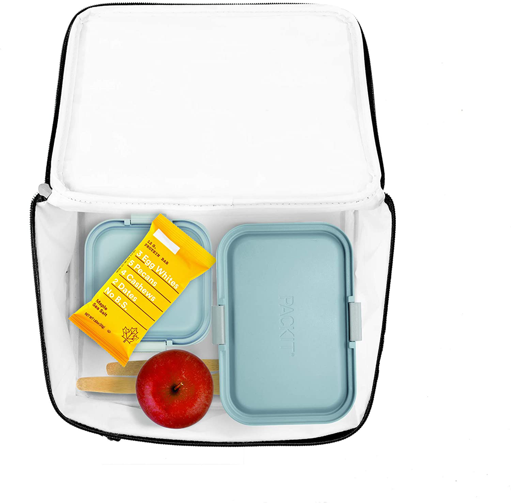 PackIt Freezable Classic Lunch Box, Gray Stripe