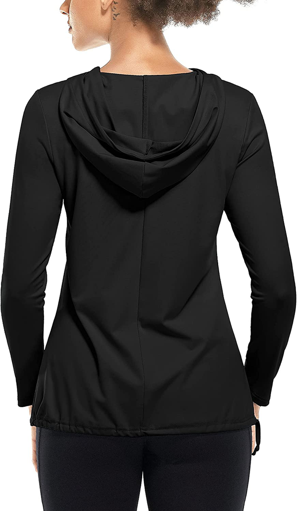Fulbelle Women's UPF 50+ Long Sleeve Shirts Sun Protection Drawstring Lightweight Hooded Sweatshirts Outdoor Performance