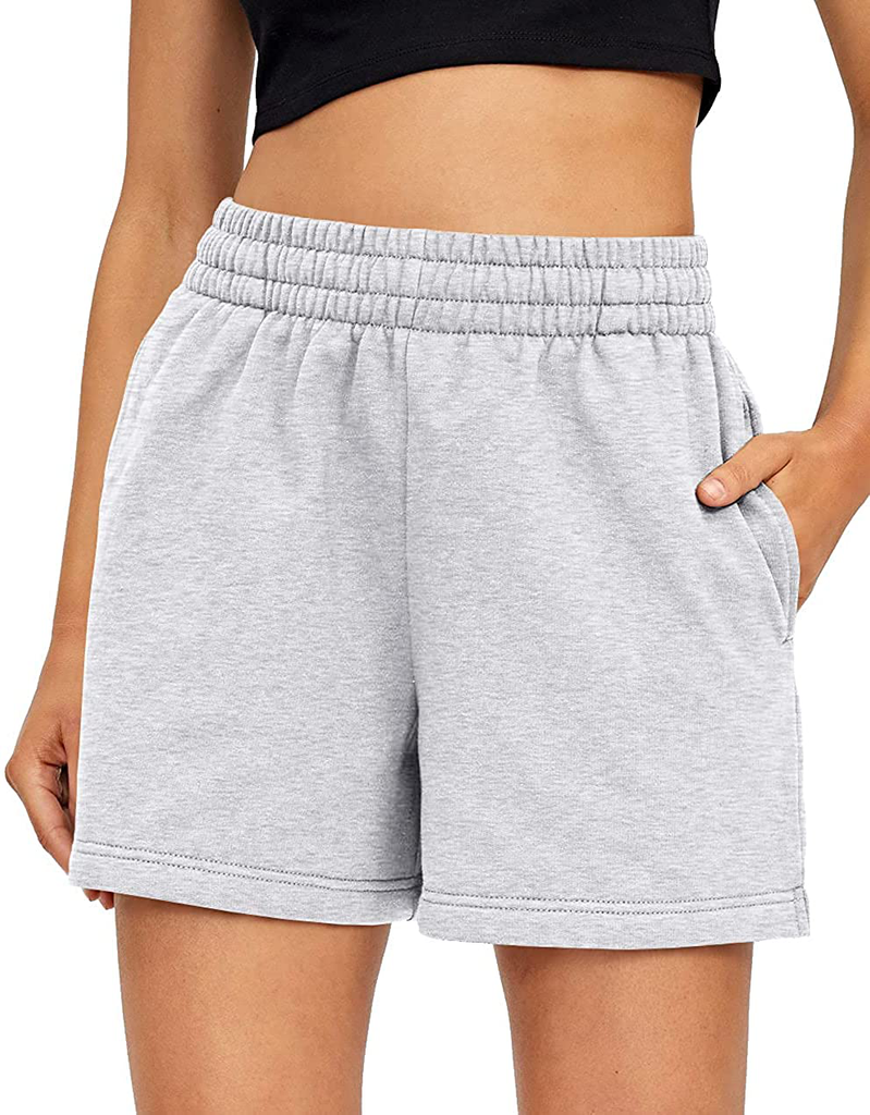 AUTOMET Womens Shorts Casual Summer Drawstring Comfy Sweat Shorts Elastic High Waist Running Shorts Yoga Shorts