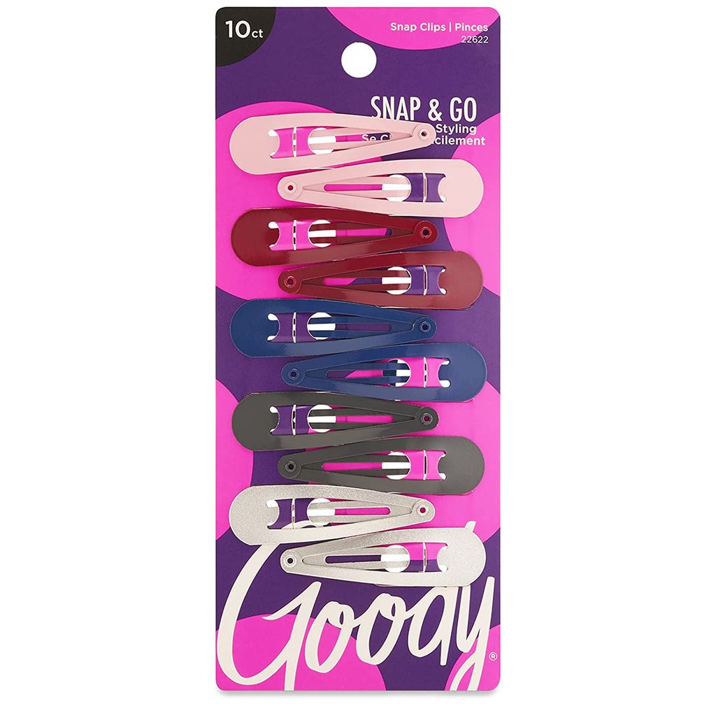 GOODY Classics Contour Hair Clip 10, Colors May Vary, 0.343 Oz, Pack of 3