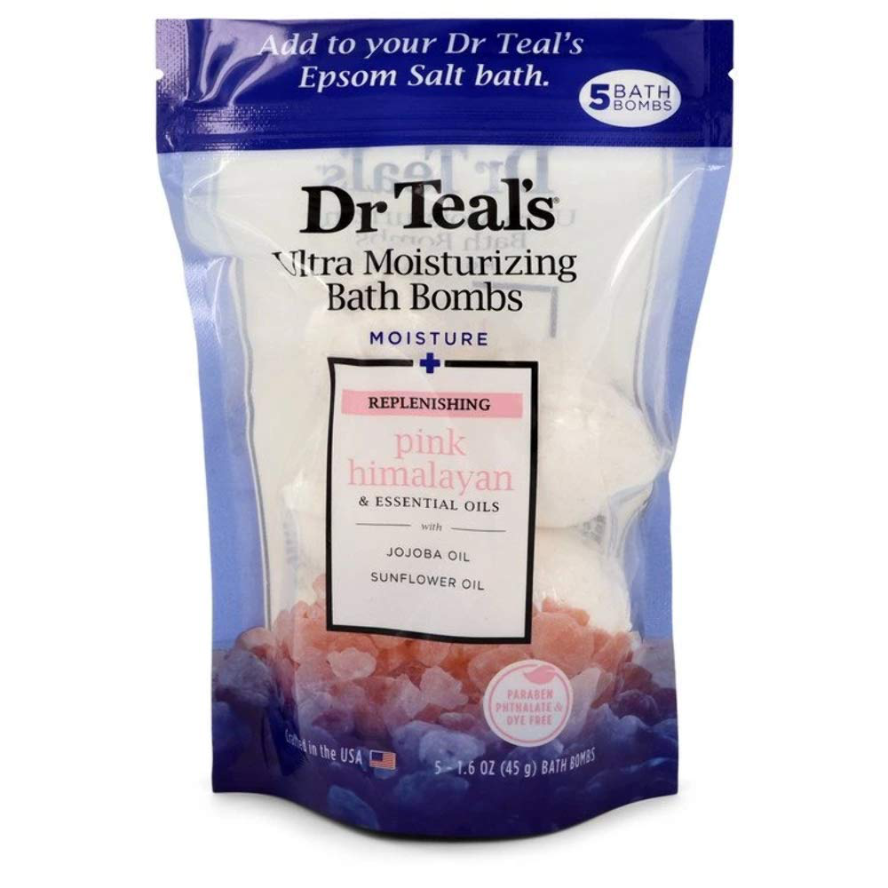Dr. Teal'S Pink Himalayan Moisture Bomb Bath Soaks 1.6Oz X 4(Total 6.4Oz), Pack of 1