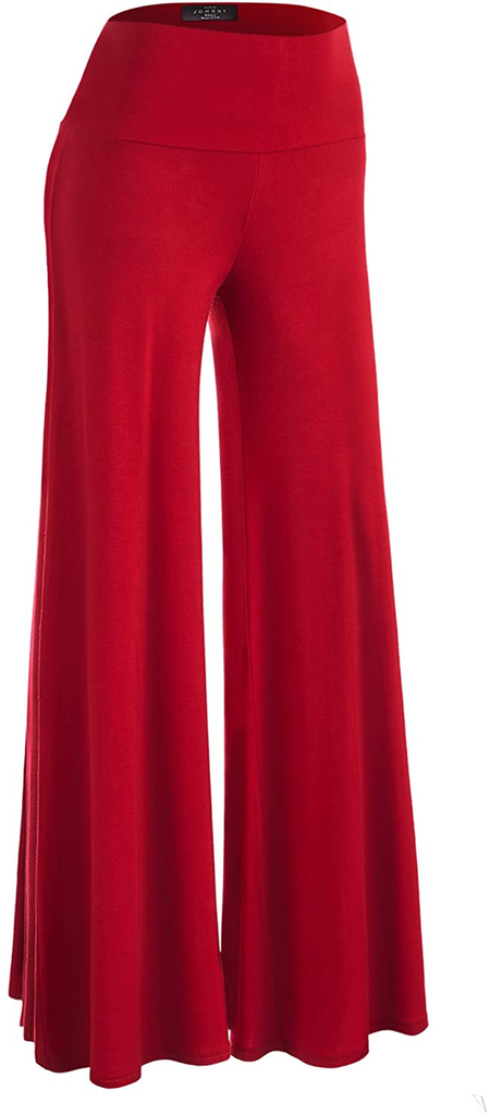 Made By Johnny Women's Casual Comfy Solid Wide Leg Palazzo Lounge Pants