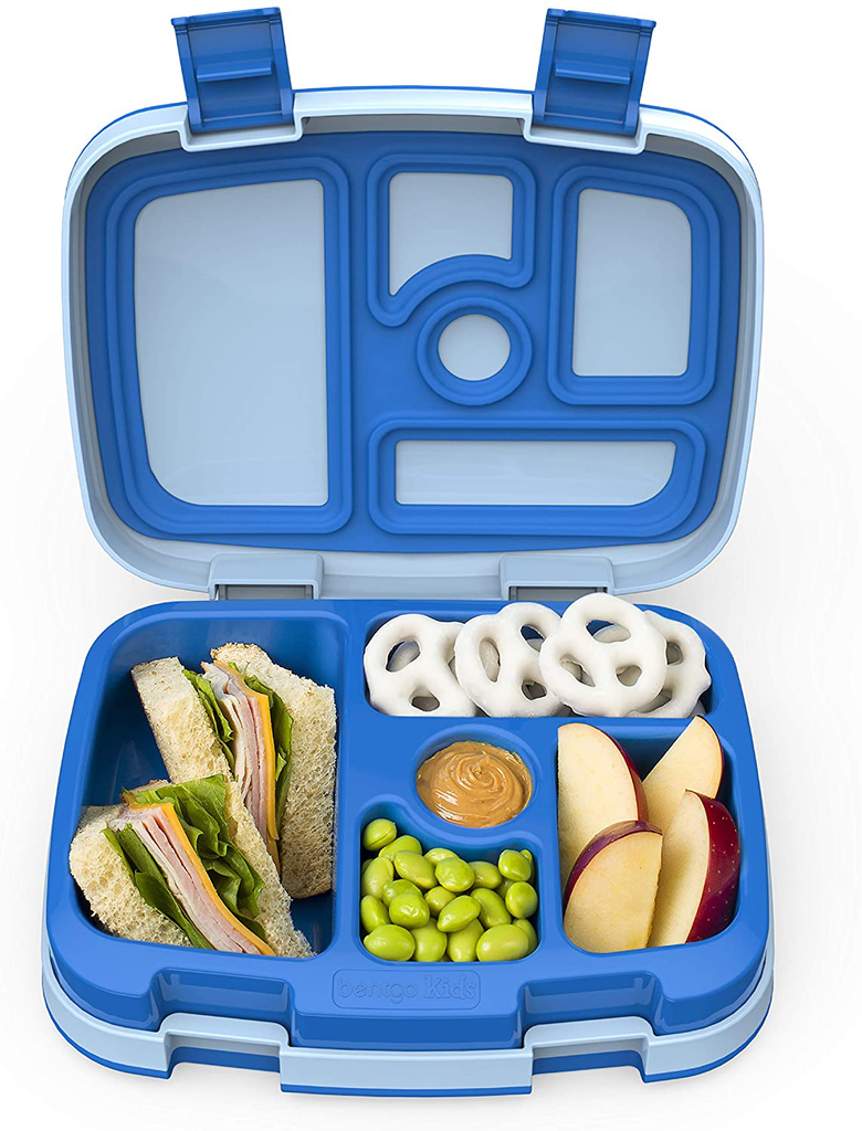 Bentgo Kids Children’s Lunch Box - Leak-Proof, 5-Compartment Bento-Style Kids Lunch Box - Ideal Portion Sizes for Ages 3 to 7 - BPA-Free, Dishwasher Safe, Food-Safe Materials (Green)
