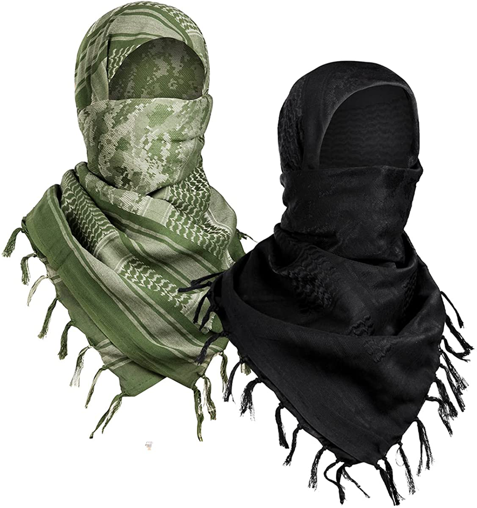 FREE SOLDIER Scarf Military Shemagh Tactical Desert Keffiyeh Head Neck Scarf Arab Wrap with Tassel 43X43 Inches