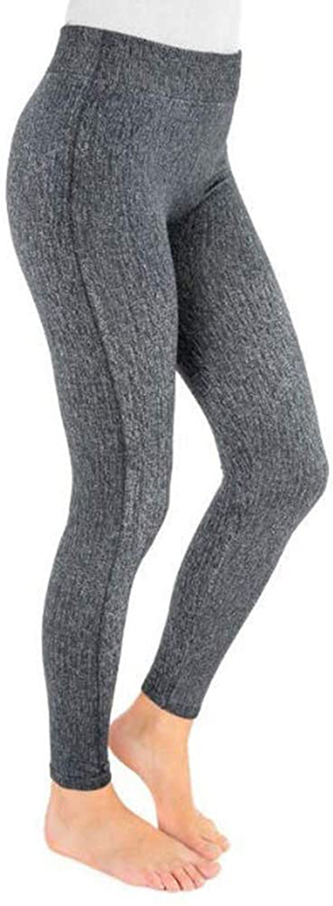 MUK LUKS Women's Fleece-Lined Faux Denim Leggings