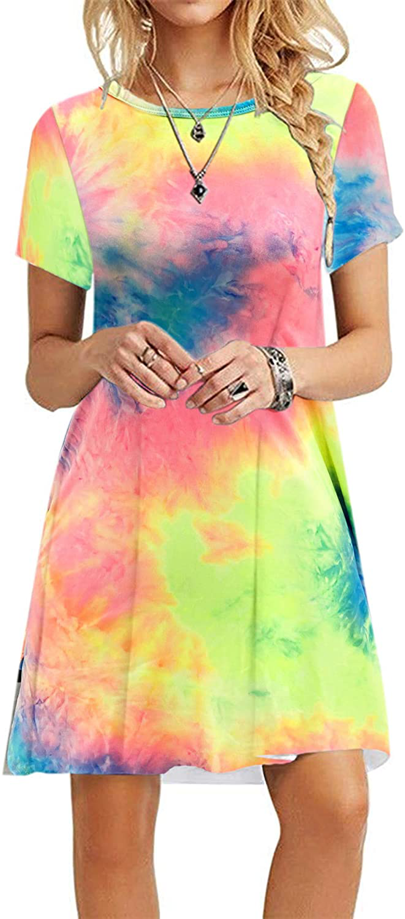 MOLERANI Women's Casual Plain Simple T-Shirt Loose Dress – MODAndME