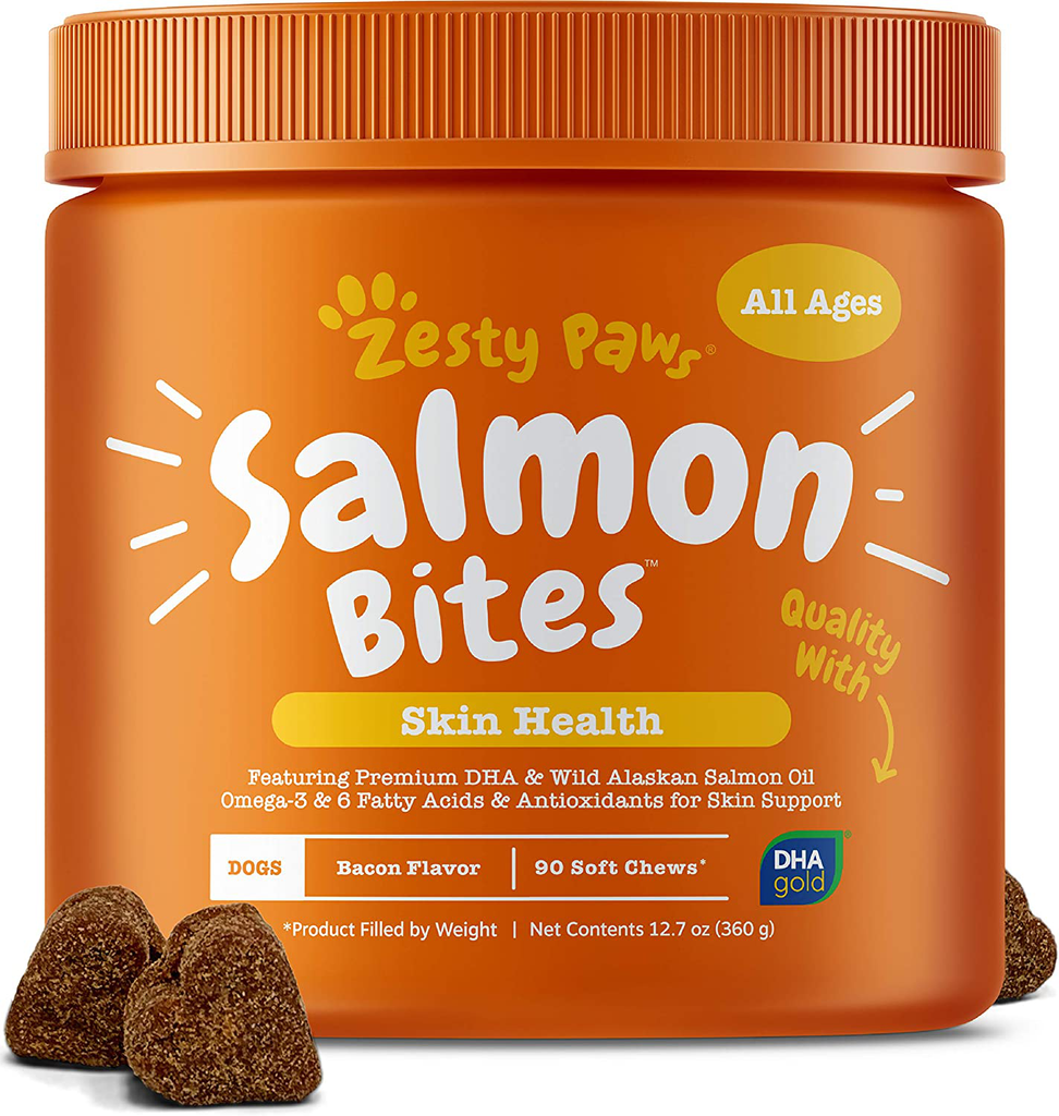 Salmon Fish Oil Omega 3 for Dogs, with Wild Alaskan Salmon Oil, Anti Itch Skin & Coat, Allergy Support, Hip & Joint 