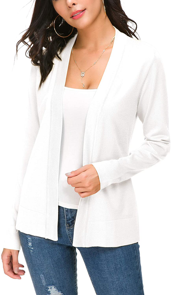 Women's Knit Cardigan Open Front Sweater Coat Long Sleeve