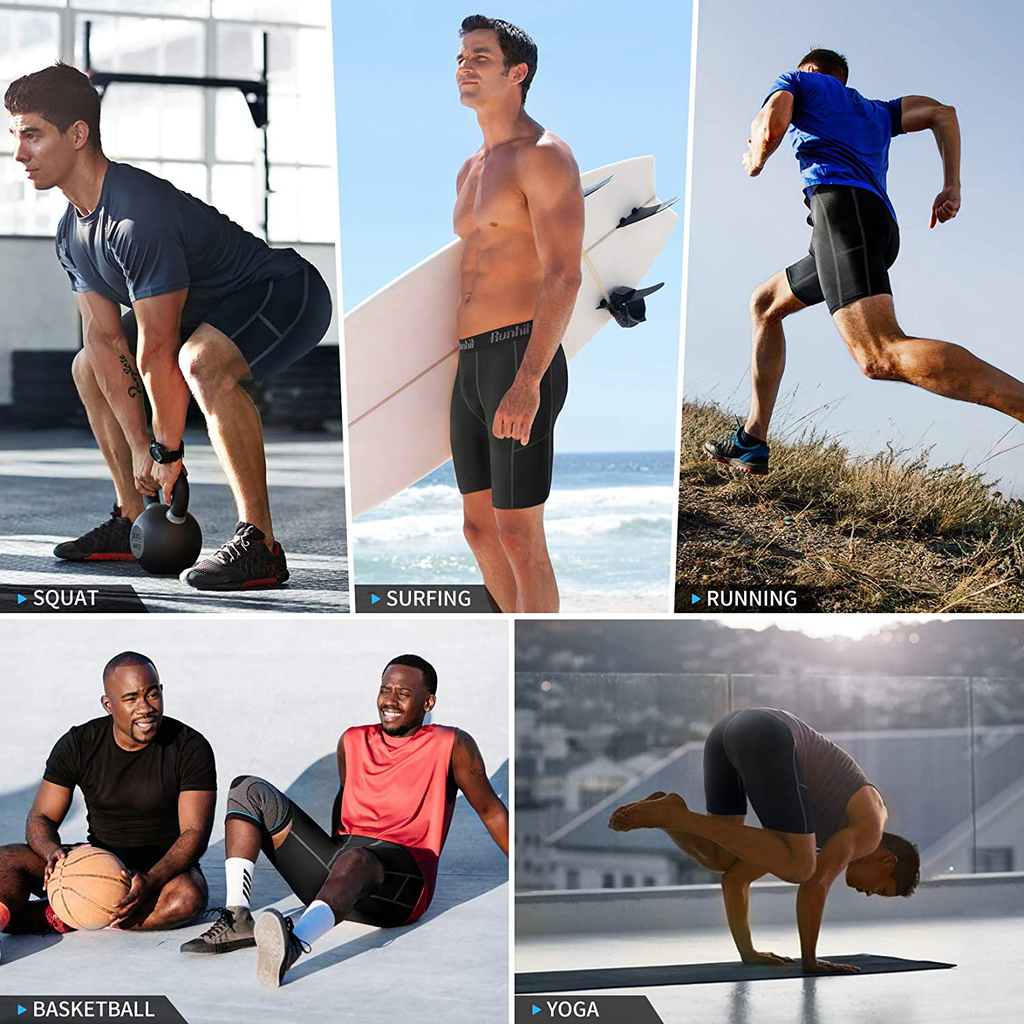 Runhit Compression Shorts for Men,Mens Underwear Spandex Shorts Workout Running