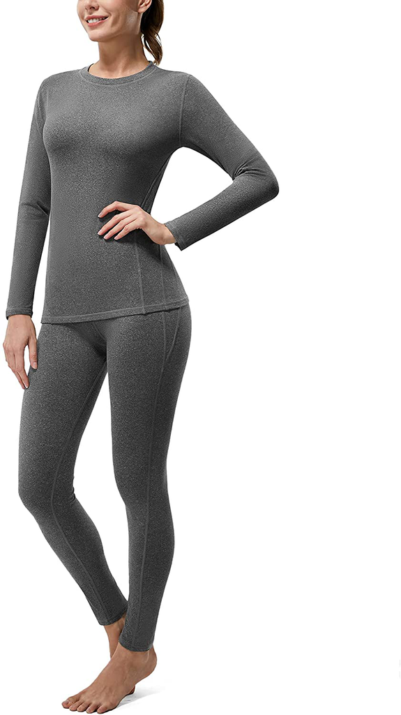 Joalena Women's Thermal Underwear Pajamas Set - Ultra-Soft Fleece Lined Long Johns Athletic Base Layer Top & Bottoms Suits